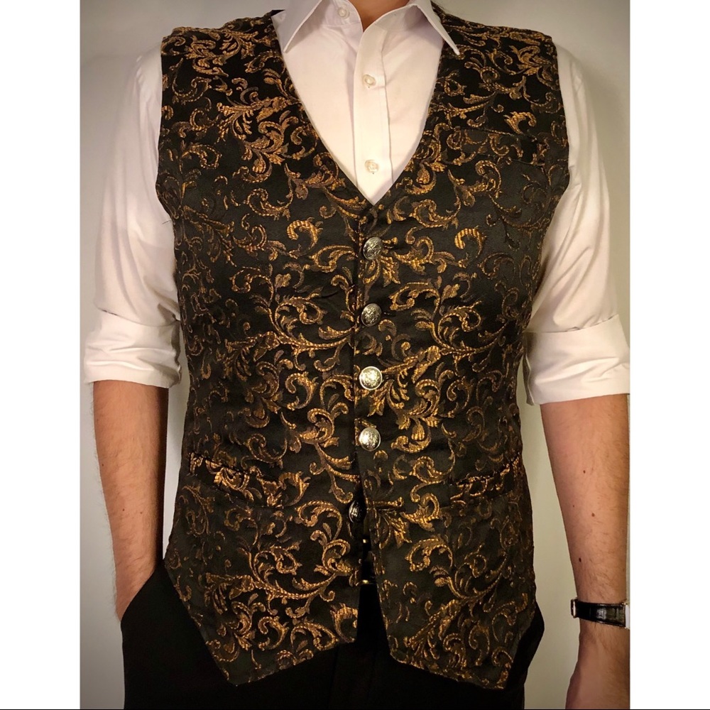 Darkrock Medium Victorian Gold Vest